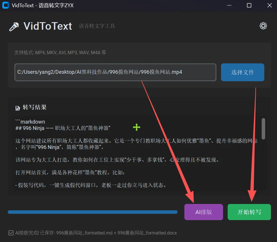 视频语音转文字离线工具 | 视频转文字提取工具 | 090期（v1.0）-软件工具箱